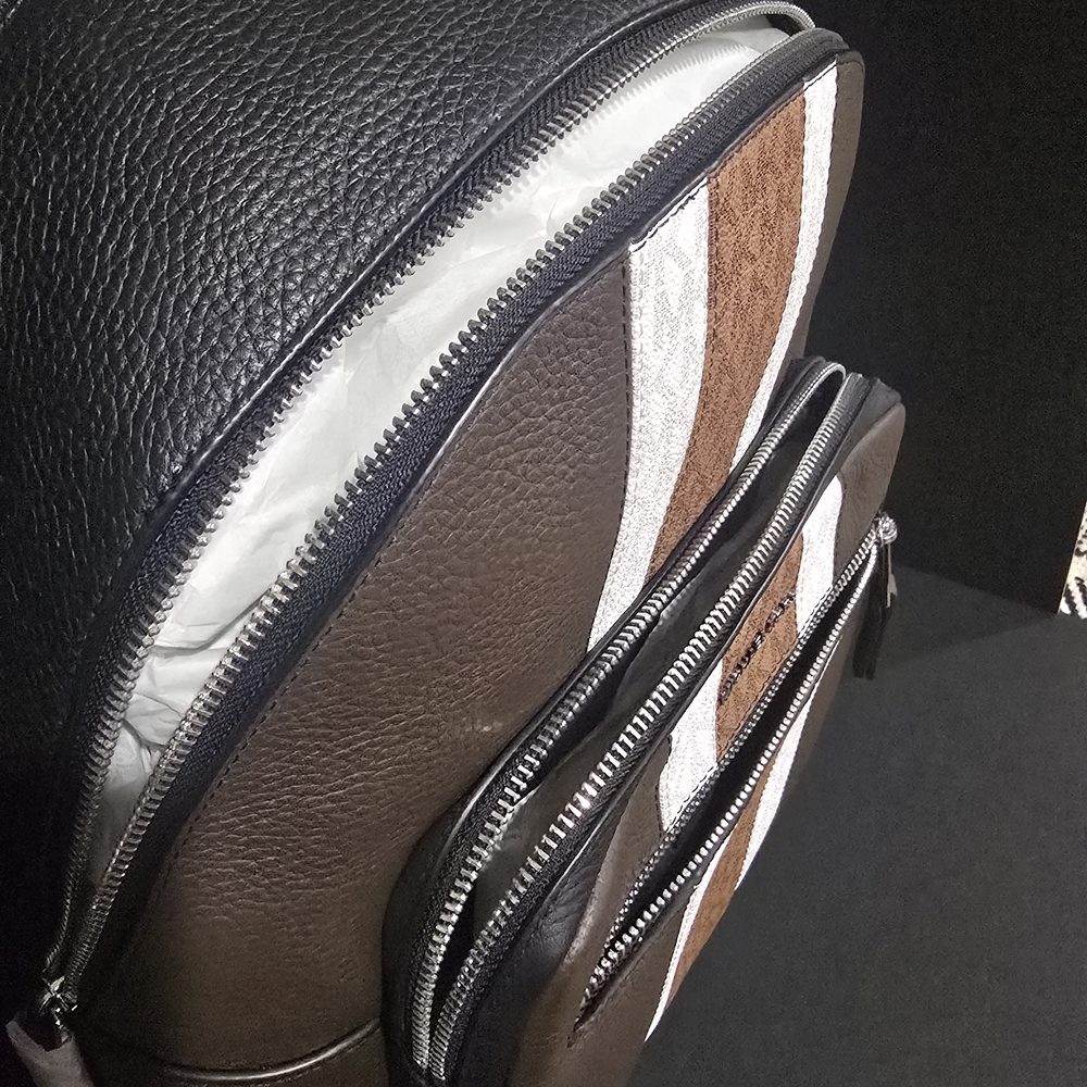 Michael Kors Brown and Black Men's Backpack with Stripe - Picture 8 of 8